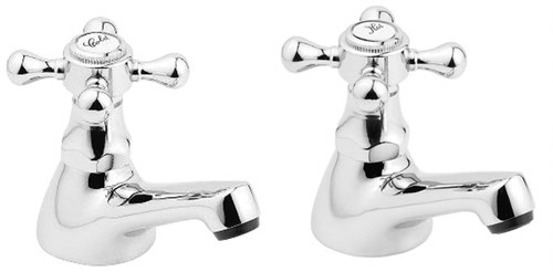 Example image of Deva Tudor Bathroom Tap Pack 2 (Chrome).