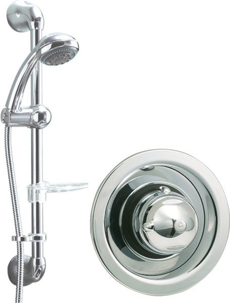 Larger image of Deva Azure Thermostatic Concealed Shower Kit (Chrome).