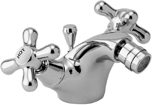 Larger image of Deva Consort Mono Bidet Mixer Tap With Pop Up Waste (Chrome).