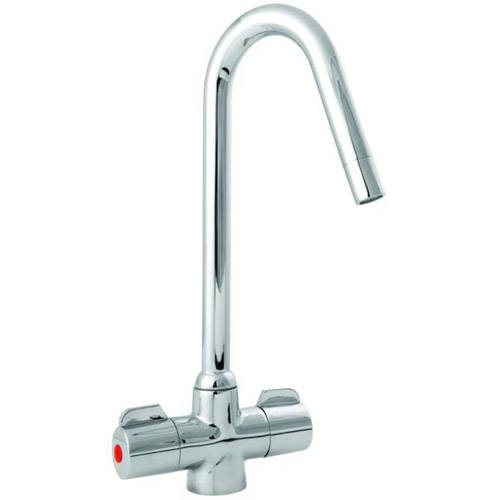 Larger image of Deva Contemporary Converse Mono Sink Mixer Tap With Swivel Spout.