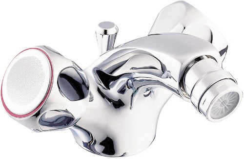 Larger image of Deva Profile Mono Bidet Mixer Tap With Pop Up Waste (Chrome).