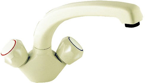 Larger image of Deva Profile Dual Flow Kitchen Tap With Swivel Spout (Beige)