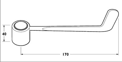 Technical image of Deva Lever Action Lever Bath Shower Mixer Tap, 6" Long Handles & Shower Kit.