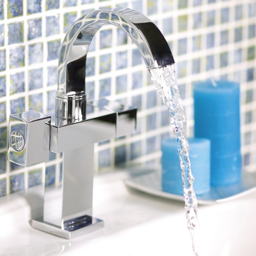 Example image of Deva Edge Mono Basin Mixer Tap With Swivel Spout.