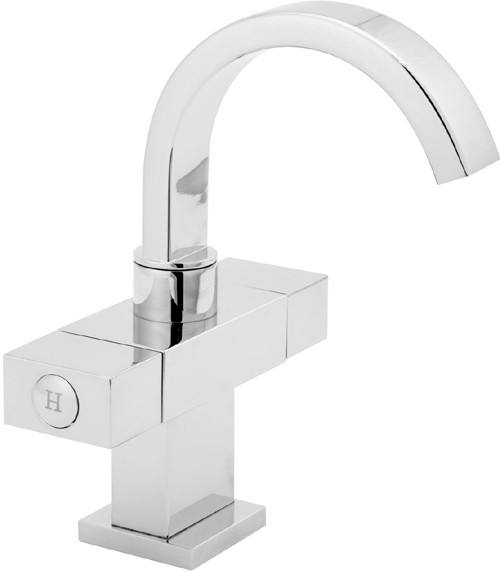 Larger image of Deva Edge Mini Mono Basin Mixer Tap With Swivel Spout.