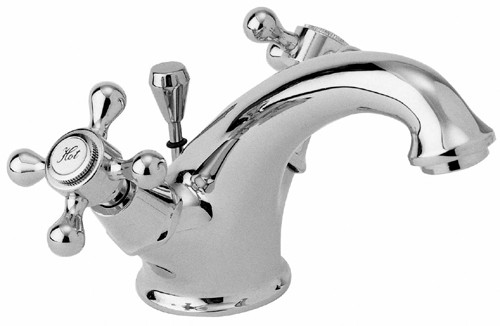 Larger image of Deva Empire Mono Basin Mixer Tap With Pop Up Waste (Chrome).