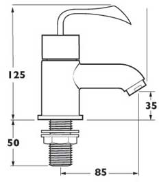 Technical image of Deva Energy Bath Taps (Pair).