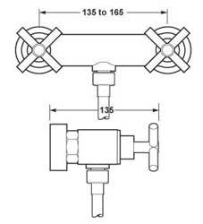 Technical image of Deva Expression Expression Exposed Shower Valve.