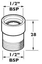 Technical image of Deva Flow Regulators Flow Restrictor For Shower Hose. 7 Litres/Min.