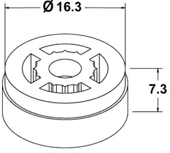 Technical image of Deva Flow Regulators 9L Flow Restrictor For Deva Anti-Vandal Shower Head.