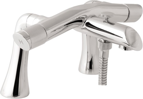 Larger image of Deva Hybrid Bath Shower Mixer Tap With Shower Kit And Wall Bracket.
