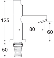 Technical image of Deva Ikon Bath Taps (Pair).