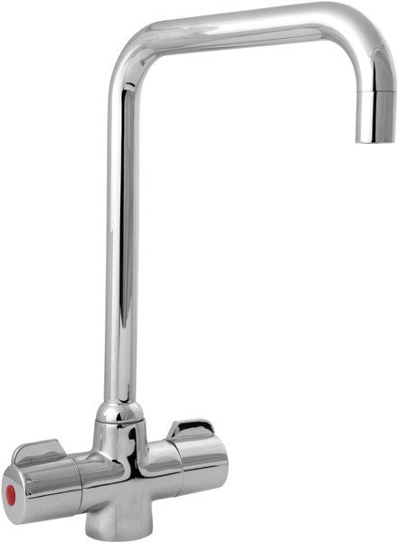 Larger image of Deva Contemporary Ingot Mono Sink Mixer Tap With Swivel Spout (Chrome).