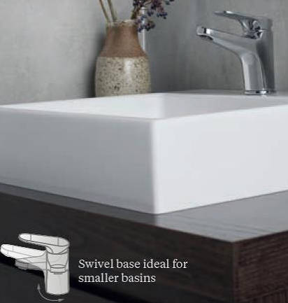 Example image of Methven Kaha Basin Mixer Tap With Swivel Base (Chrome).