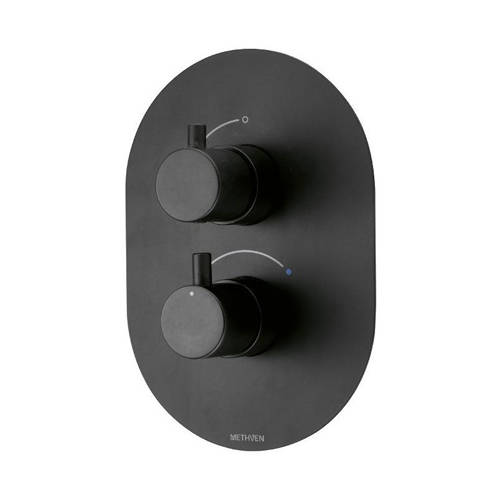 Larger image of Methven Kaha Concealed Thermostatic Mixer Shower Valve (Black, 1 Outlet).