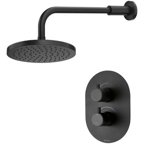 Larger image of Methven Kaha Concealed Thermostatic Mixer Shower Pack (Matt Black).