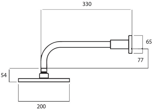 Technical image of Methven Kaha Concealed Thermostatic Mixer Shower Pack (Matt Black).