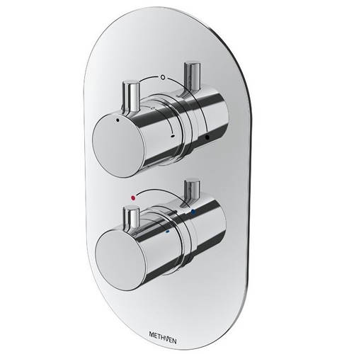 Larger image of Methven Kaha Concealed Thermostatic Mixer Shower Valve (Chrome, 2 Outlets).