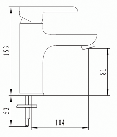 Technical image of Methven Kea Basin Mixer Tap With Pop Up Waste (Chrome).