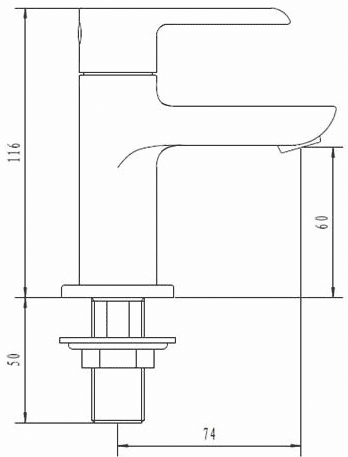 Technical image of Methven Kea Pillar Basin Taps (Pair, Chrome).