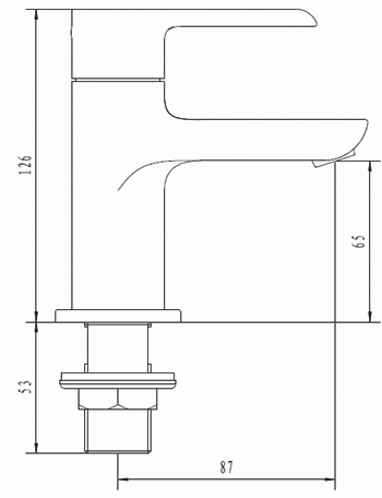 Technical image of Methven Kea Pillar Bath Taps (Pair, Chrome).