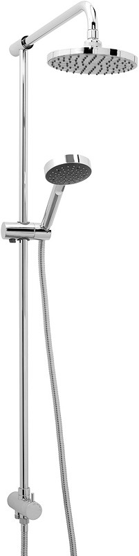 Larger image of Deva Shower Kits Modern Rigid Riser Kit With 7" Head & Handset (Chrome).