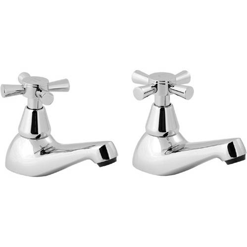 Larger image of Deva Milan Basin Taps With Metal Backnuts (Chrome).