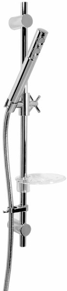 Larger image of Deva Shower Kits Minimalistic Riser Rail Kit With Wall Union (Chrome).