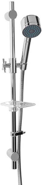 Larger image of Deva Shower Kits Minimalistic Riser Rail Kit With Wall Union (Chrome).