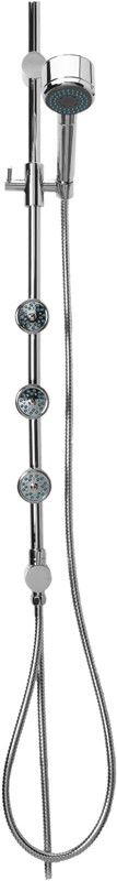 Larger image of Deva Shower Kits Minimalistic Riser Rail Kit With Body Jets (Chrome).