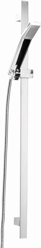 Larger image of Deva Shower Kits Minimalistic Square Riser Rail With Handset (Chrome).