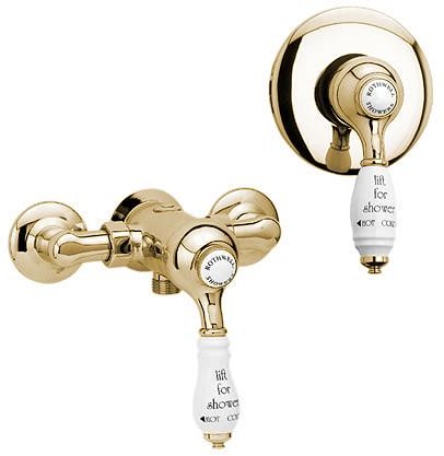 Larger image of Deva Georgian Montrose Manual Shower Valve (Gold).