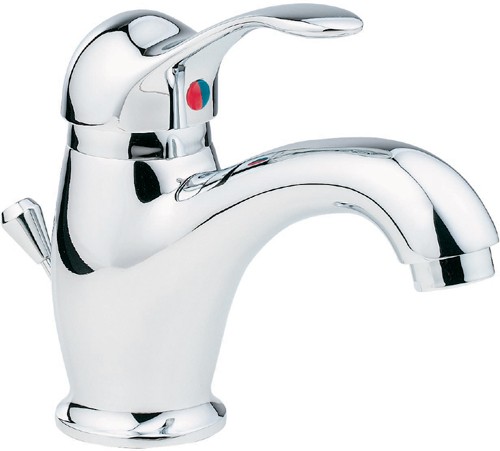 Larger image of Deva Provence Mono Basin Mixer Tap With Pop Up Waste (Chrome).
