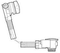 Technical image of Deva Wastes Freeflow Bath Filler With Pop Up Waste & Overflow (Chrome)