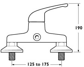 Technical image of Deva Revelle Revere Manual Exposed Shower Valve (Chrome).