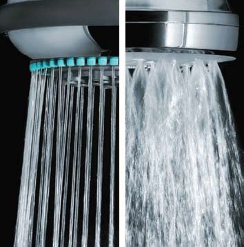 Example image of Deva Satinjet Awatea Wall Mounted Shower Head With Swivel Joint.