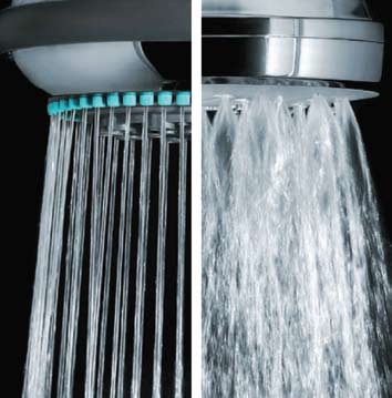 Example image of Deva Satinjet Awatea High Rise Adjustable Wall Mounted Shower Head.