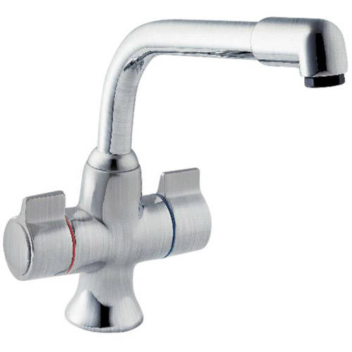 Larger image of Deva Sauris Kitchen Tap With Swivel Spout (Brushed Chrome).