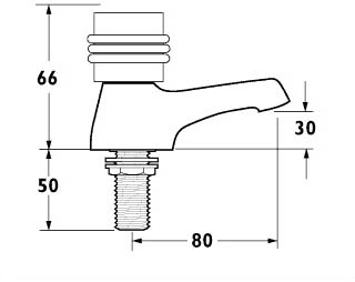 Technical image of Deva Solerno Basin Taps (Pair).