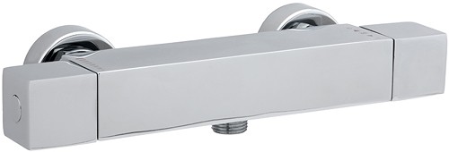 Larger image of Deva Edge Modern Thermostatic Square Shower Valve (Chrome).