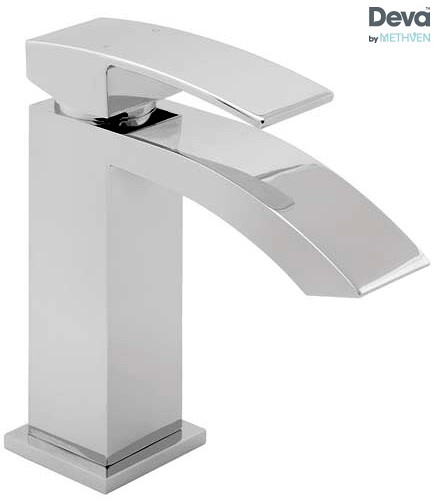 Larger image of Deva Swoop Mono Basin Mixer Tap With Press Top Waste (Chrome).