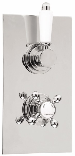 Larger image of Deva TMV2 1/2" Twin Concealed Thermostatic Shower Valve (Chrome).