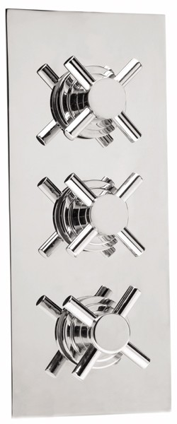 Larger image of Deva TMV2 1/2" Triple Concealed Thermostatic Shower Valve (Chrome).