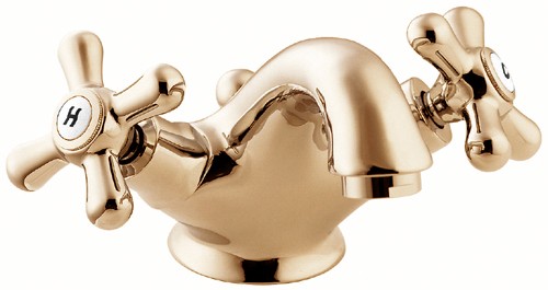 Larger image of Deva Regency Mono Basin Mixer Tap With Pop Up Waste (Gold).