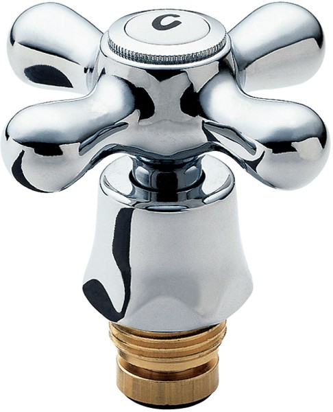 Larger image of Deva Spares Conversion Tap Heads Kit With Pair Of Chrome Handles. BS5412.
