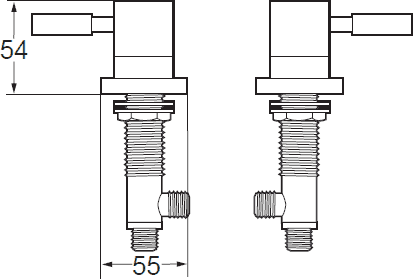 Technical image of Deva Vision 1/2" Side Valves (Pair).