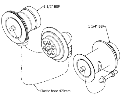 Technical image of Deva Wastes Basin And Bath Waste Set (Chrome).