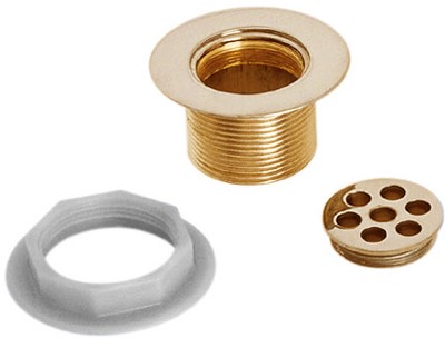 Larger image of Deva Wastes 1 1/2" Shower Waste With 2 7/8" Flange (Gold).