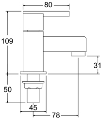 Technical image of Deva Zonos Basin Taps (Pair).