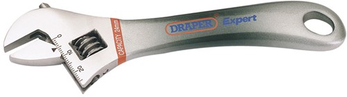 Larger image of Draper Tools Adjustable wrench with polymer handle. 150mm.